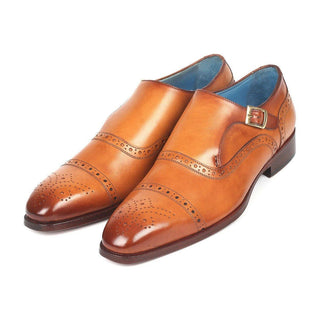 Paul Parkman 65 Men's Shoes Calf-Skin Leather Single Monk-Strap (PM6275)-AmbrogioShoes