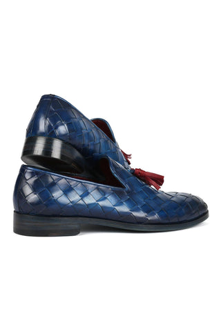 Paul Parkman 6623 Woven Calf-Skin Leather Tassel Loafers (PM6377)-AmbrogioShoes