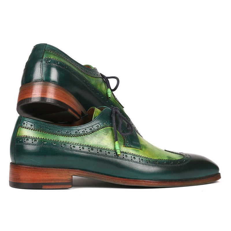 Paul Parkman 6931GRN Men's Shoes Green Calf-Skin Leather Oxfords (PM6217)-AmbrogioShoes