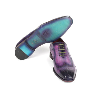 Paul Parkman 741 Men's Shoes Calf-Skin Leather Wing-Tip Whole Cut Oxfords (PM6386)-AmbrogioShoes