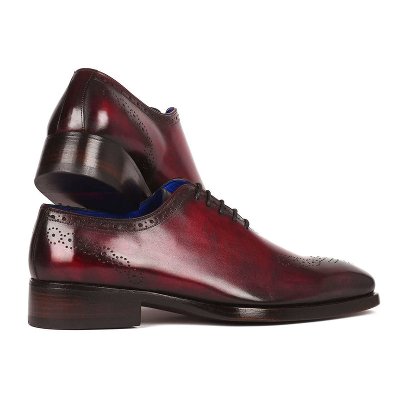 Paul Parkman 7614-BRD Men's Shoes Bordeaux Calf-Skin Leather Goodyear Welted Dress Oxfords (PM6328)-AmbrogioShoes
