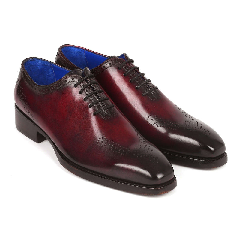 Paul Parkman 7614-BRD Men's Shoes Bordeaux Calf-Skin Leather Goodyear Welted Dress Oxfords (PM6328)-AmbrogioShoes