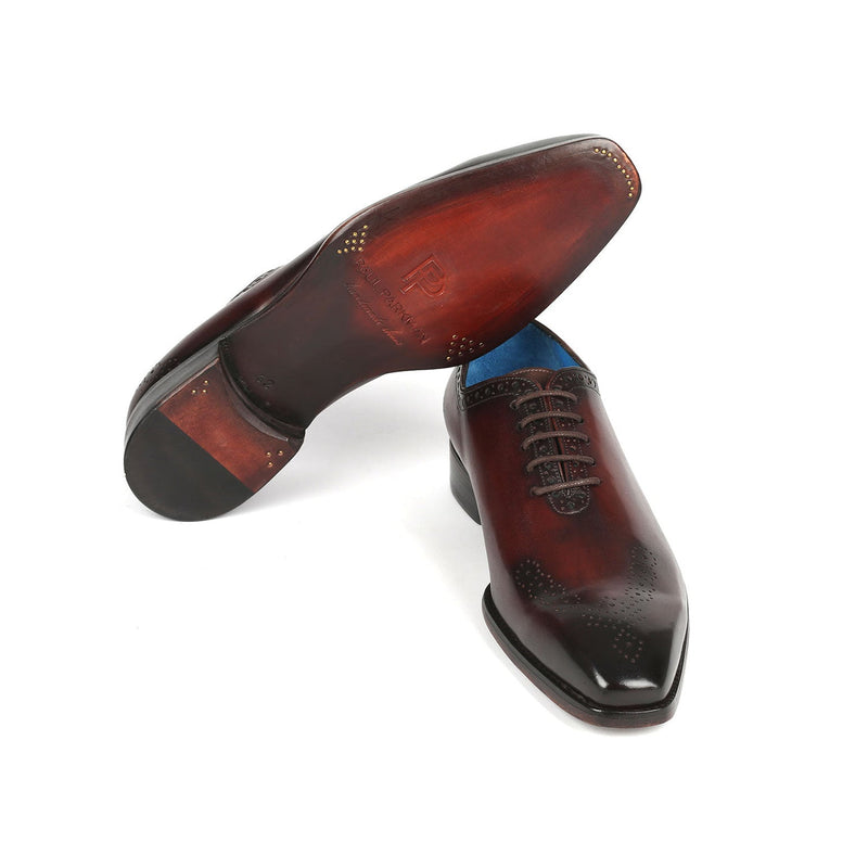 Paul Parkman 7614-BRW Men's Shoes Brown Calf-Skin Leather Wholecut Oxfords (PM6387)-AmbrogioShoes
