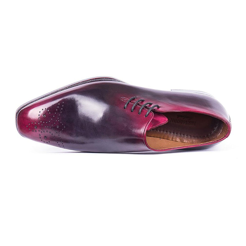 Paul Parkman 846F11 Men's Shoes Purple & Gray Calf-Skin Leather Loafers (PM6300)-AmbrogioShoes
