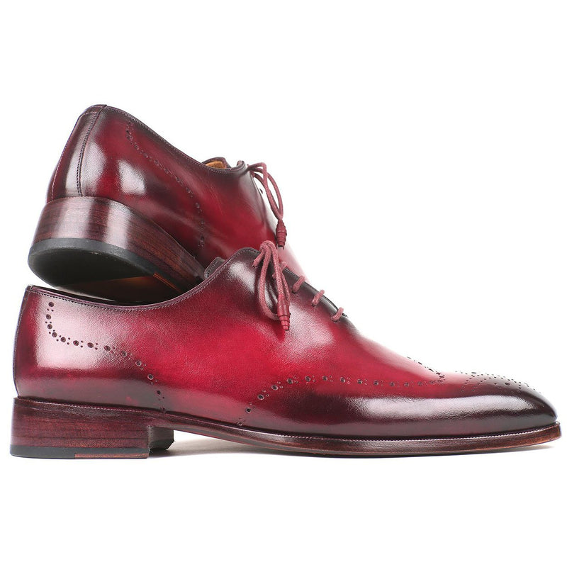 Paul Parkman 84RT83 Men's Shoes Bordeaux Calf-Skin Leather Wholecut Oxfords (PM6288)-AmbrogioShoes