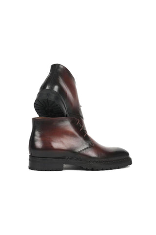 Paul Parkman 8504-BRW Men's Handmade Shoes Brown Calf-Skin Leather Norwegian Welted Chukka Boots (PM6360)-AmbrogioShoes
