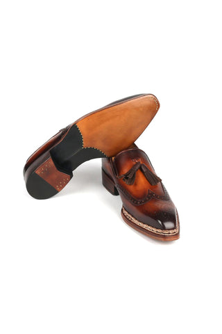 Paul Parkman 8507 Calf-Skin Leather Norwegian Welted Wingtip Loafers (PM6351)-AmbrogioShoes