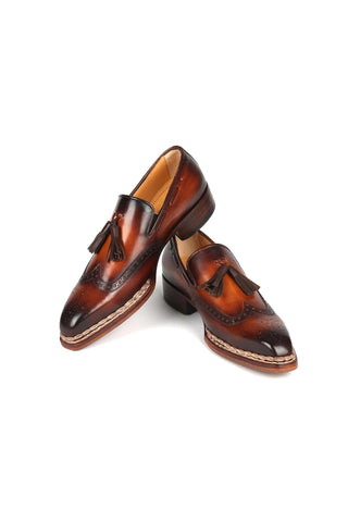 Paul Parkman 8507 Calf-Skin Leather Norwegian Welted Wingtip Loafers (PM6351)-AmbrogioShoes