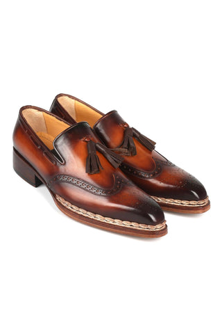 Paul Parkman 8507 Calf-Skin Leather Norwegian Welted Wingtip Loafers (PM6351)-AmbrogioShoes