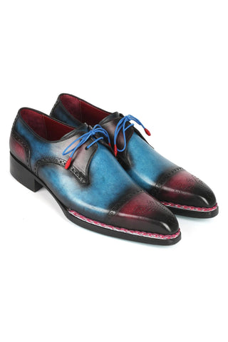 Paul Parkman 8508 Calf-Skin Leather Norwegian Welted Cap Toe Derby (PM6379)-AmbrogioShoes