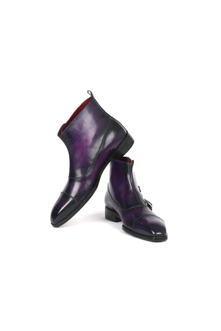 Paul Parkman 88951 Calf-Skin Leather Triple Monk-Strap Boots (PM6329)-AmbrogioShoes