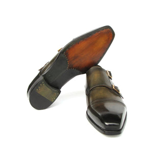 Paul Parkman 9468 Men's Shoes Calf-Skin Leather Double Monk Strap (PM6416)-AmbrogioShoes