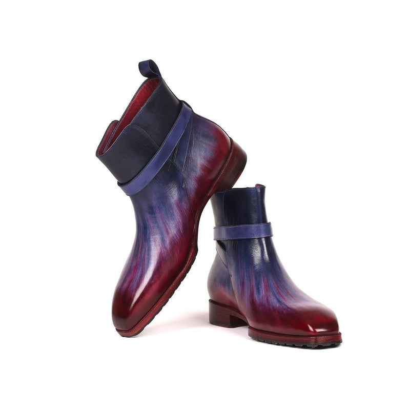 Paul Parkman 955MIX32 Men's Shoes Multi-Color Patina Leather Jodhpur Boots(PM6257)-AmbrogioShoes
