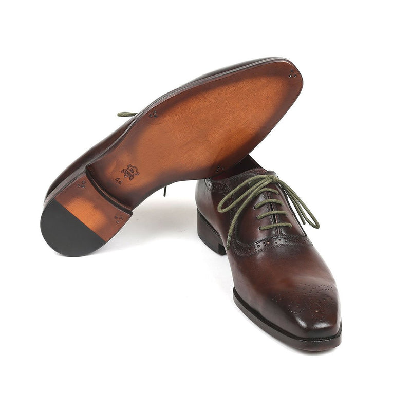 Paul Parkman FS78BW Men's Shoes Brown Calf-Skin Leather Medallion Toe Oxfords (PM6303)-AmbrogioShoes