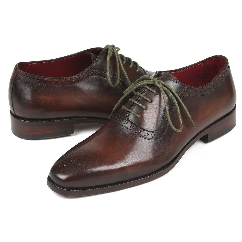 Paul Parkman FS78BW Men's Shoes Brown Calf-Skin Leather Medallion Toe Oxfords (PM6303)-AmbrogioShoes