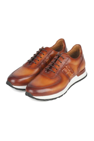 Paul Parkman LP208BRW Brown Calf-Skin Leather Sneakers (PM6373)-AmbrogioShoes