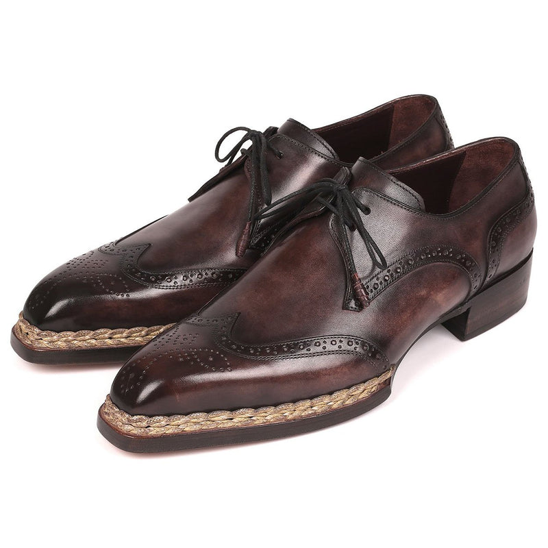 Paul Parkman Men's Shoes Bronze Calf-Skin Leather Norwegian Welted Der ...
