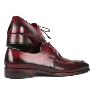 Paul Parkman 13BRD92 Men's Handmade Shoes Bordeaux Calf-Skin Leather Apron Derby (PM6353)-AmbrogioShoes