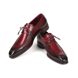 Paul Parkman 13BRD92 Men's Handmade Shoes Bordeaux Calf-Skin Leather Apron Derby (PM6353)-AmbrogioShoes