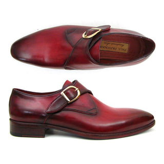 Paul Parkman Men's Shoes Calf-Skin Leather Single Monk-Straps (PM6291)-AmbrogioShoes