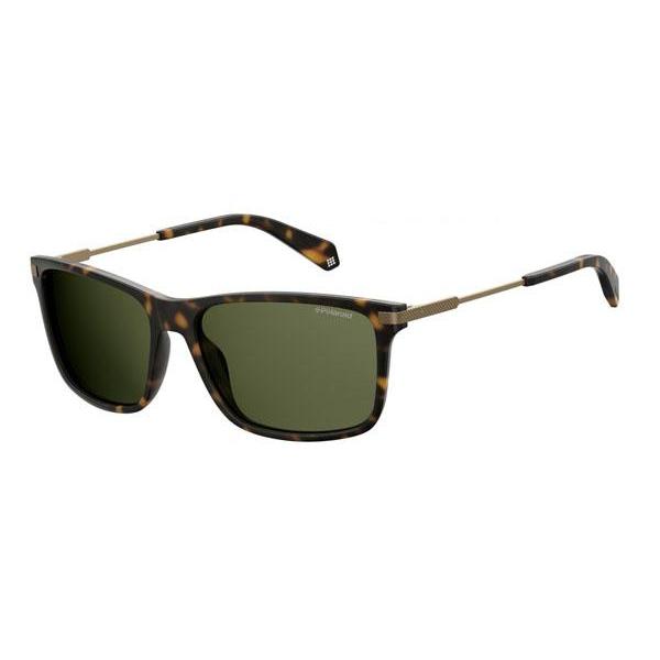 Polaroid Core Pld 2063/F/S Sunglasses Matte Havana (UC) / Green Polarized-AmbrogioShoes