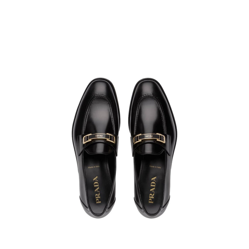 Prada 2DB169-ZJY Men's Shoes Black Calf-Skin Leather Loafers (PRM1003)-AmbrogioShoes