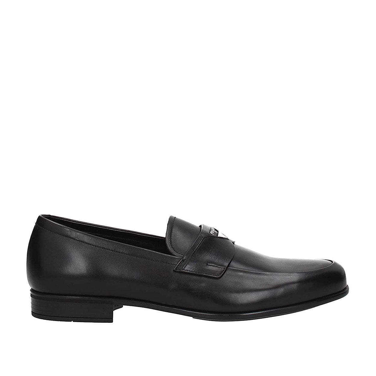 Prada 2DC179-ASK Black Calf-Skin Leather Penny Loafers (PRM1040