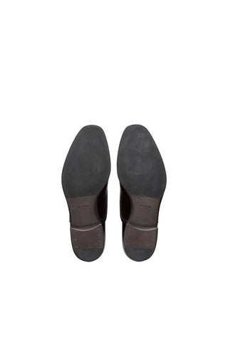 Prada 2EA135-055 Burgundy Brushed Calf-Skin Leather Oxfords (PRM1025)-AmbrogioShoes