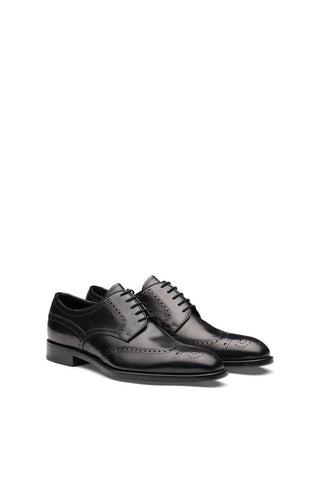 Prada 2EB109-3F33 Black Calf-Skin Leather Derby (PRM1026)-AmbrogioShoes