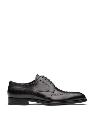 Prada 2EB109-3F33 Black Calf-Skin Leather Derby (PRM1026)-AmbrogioShoes