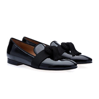 SUPERGLAMOUROUS Agadir Black Patent Leather Formal Loafers (SPGM1029)-AmbrogioShoes