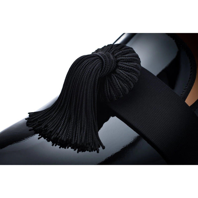Super Glamourous Agadir Men's Shoes Black Patent Leather Loafers (SPGM1029)-AmbrogioShoes