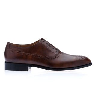 SUPERGLAMOUROUS Masterclass Radica Men's Shoes Light Brown Calf-Skin Leather Lace-Up Oxfords (SPGM1085)-AmbrogioShoes
