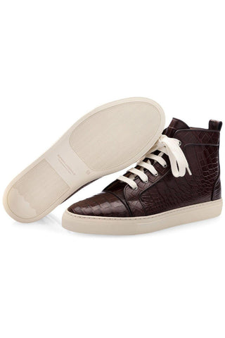 SUPERGLAMOUROUS Maxime Mississippi Exotic Alligator Skin High-Top Sneakers (SPGM1104)-AmbrogioShoes