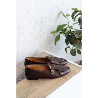 SUPERGLAMOUROUS TANGERINE 7.1 Men's Shoes Nappa Leather Double Monk-Strap Belgian Loafers (SPGM1164)-AmbrogioShoes