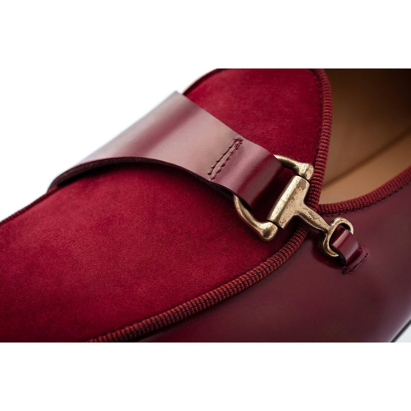 SUPERGLAMOUROUS Tangerine 12 Men's Shoes Burgundy Suede / Calf-Skin Leather Belgian Loafers (SPGM1272)-AmbrogioShoes