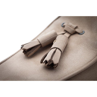 SUPERGLAMOUROUS Tangerine 2 Taupe Nabuk Leather Belgian Loafers (SPGM1147)-AmbrogioShoes