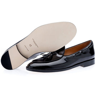 SUPERGLAMOUROUS Tangerine 8 Brushed Men's Shoes Polished Calf-Skin Leather Belgian Tassel Loafers (SPGM1152)-AmbrogioShoes