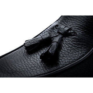 SUPERGLAMOUROUS Tangerine 8-T Deer-Skin Leather Belgian Tassel Loafers (SPGM1142)-AmbrogioShoes