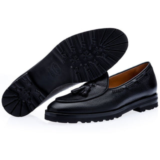 SUPERGLAMOUROUS Tangerine 8-T Men's Shoes Deer-Skin Leather Belgian Tassel Loafers (SPGM1142)-AmbrogioShoes