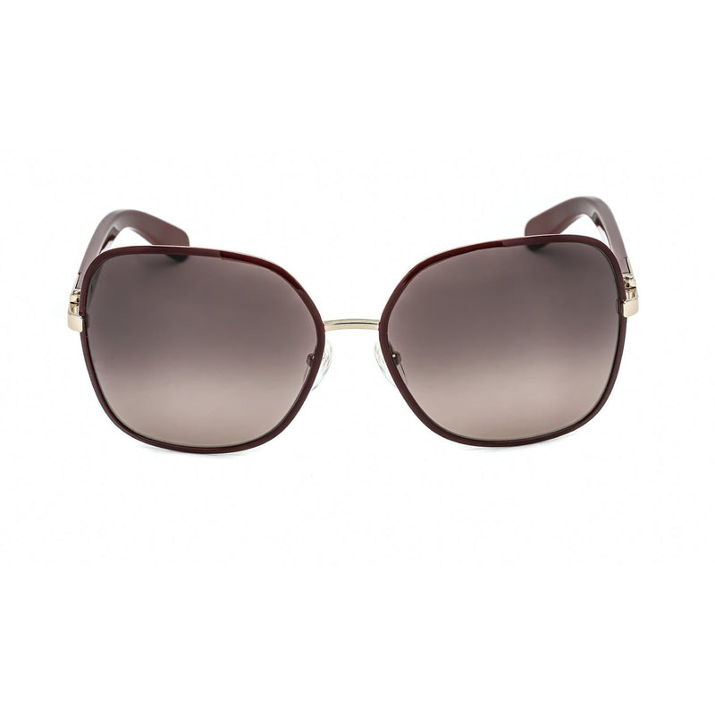 Salvatore Ferragamo SF150S Sunglasses Light Shiny Gold/Bordeaux / Grey Red Gradient-AmbrogioShoes