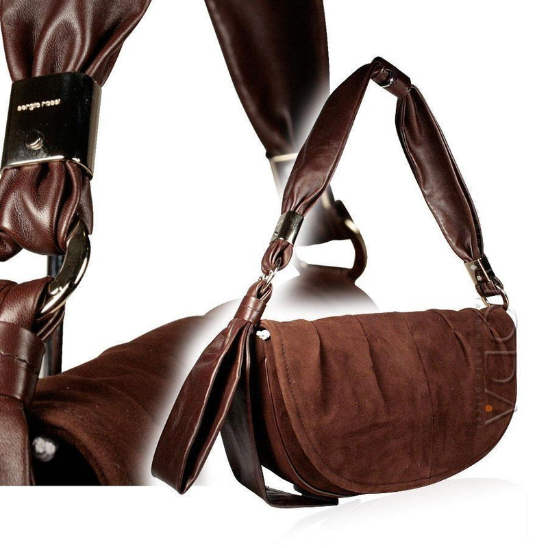 Sergio Rossi handbag Brown Leather bag Horse shoe Hobo (SR1110)-AmbrogioShoes