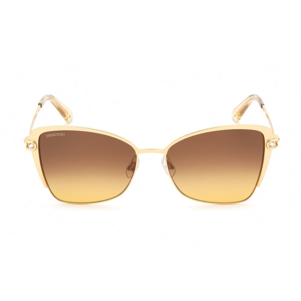 Swarovski SK0314 Sunglasses Matte Deep Gold / Gradient Brown-AmbrogioShoes