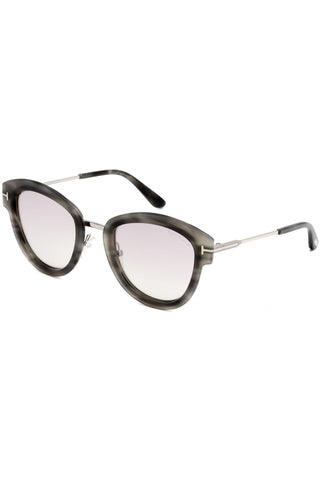 Tom Ford FT0574 Sunglasses Dark Havana / Brown Mirror-AmbrogioShoes