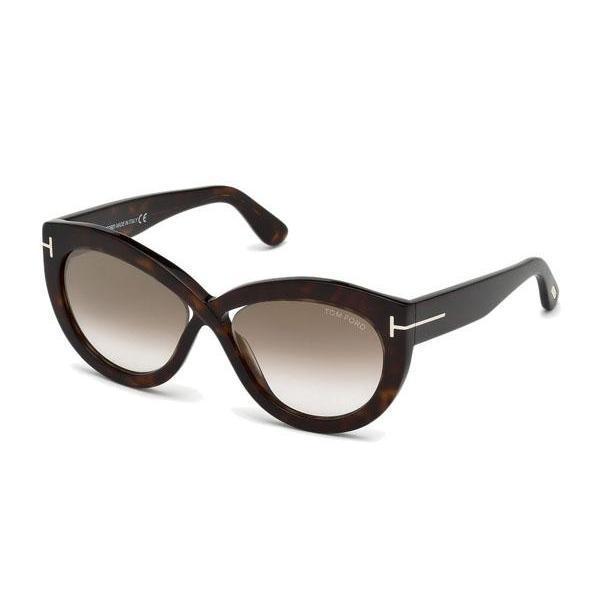 Tom Ford FT0577 Sunglasses Dark Havana / Gradient Brown-AmbrogioShoes