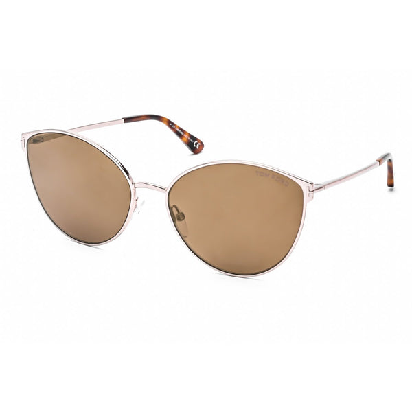 Tom Ford FT0654 Women's Sunglasses Shiny Rose Gold / Mirrored Brown-AmbrogioShoes