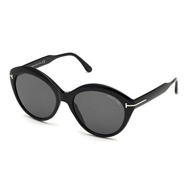 Tom Ford FT0763-F Sunglasses Shiny black / Smoke-AmbrogioShoes