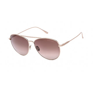 Tom Ford FT0784 Sunglasses Shiny Rose Gold / Gradient Brown-AmbrogioShoes