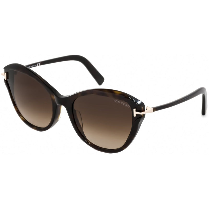 Tom Ford FT0850-F Sunglasses dark havana / gradient brown-AmbrogioShoes
