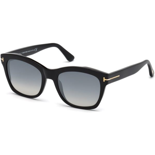 Tom Ford Lauren FT0614-F Sunglasses shiny black / smoke mirror-AmbrogioShoes
